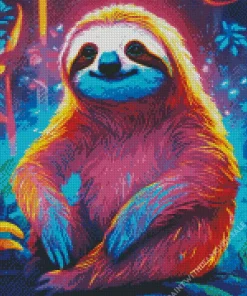 Colorful Sloth Diamond Painting