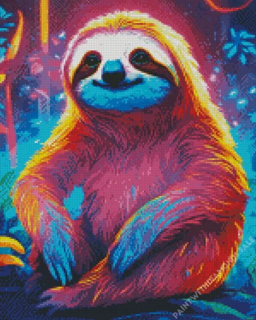 Colorful Sloth Diamond Painting