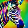 Colorful Zebra Diamond Painting