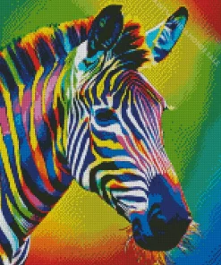 Colorful Zebra Diamond Painting