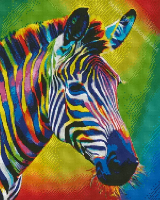 Colorful Zebra Diamond Painting