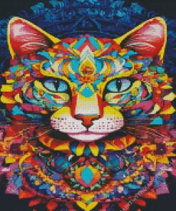 Colorful Abstract Cat Diamond Painting