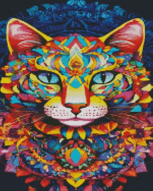 Colorful Abstract Cat Diamond Painting