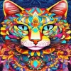 Colorful Abstract Cat Diamond Painting