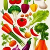 Colorful Array Of Fresh Vegetables Diamond Painting