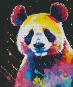 Colorful Bear Panda Diamond Painting