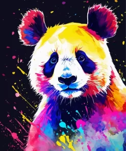 Colorful Bear Panda Diamond Painting