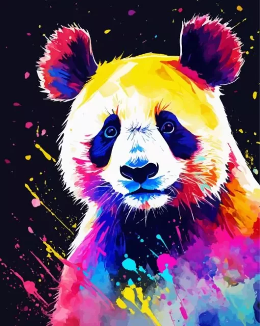 Colorful Bear Panda Diamond Painting