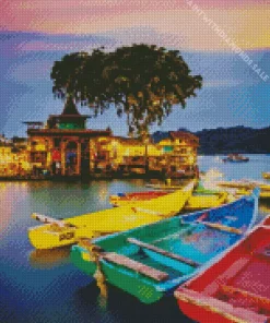 Colorful Boats Diamond Painting