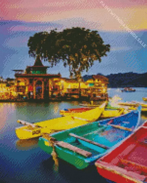 Colorful Boats Diamond Painting