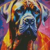 Colorful Bullmastiff Dog Diamond Painting