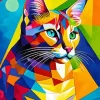 Colorful Cat Cubist Art Diamond Painting