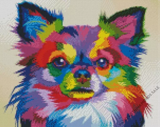 Colorful Chihuahua Dog Diamond Painting