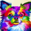 Colorful Chihuahua Dog Diamond Painting