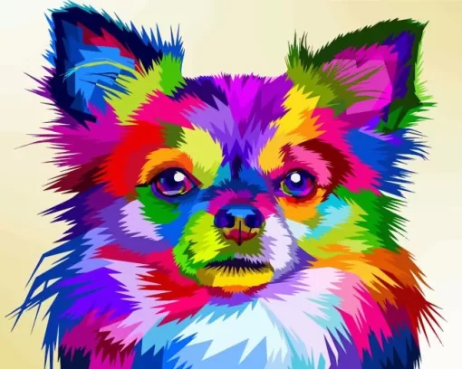 Colorful Chihuahua Dog Diamond Painting