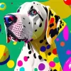 Colorful Dalmatian Dog Diamond Painting