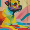 Colorful Dog Illustration Diamond Painting