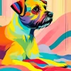 Colorful Dog Illustration Diamond Painting