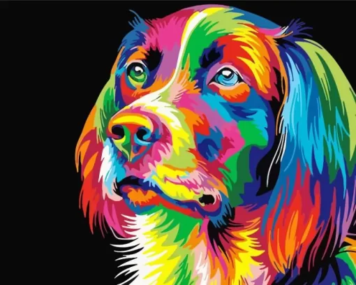 Colorful Dog Pop Art Diamond Painting