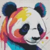 Colorful Drippy Panda Diamond Painting