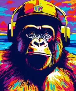 Colorful Gorilla Monkey Diamond Painting