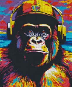 Colorful Gorilla Monkey Diamond Painting