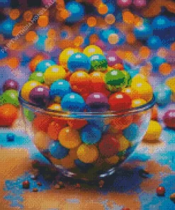 Colorful Gumball Candies Diamond Painting