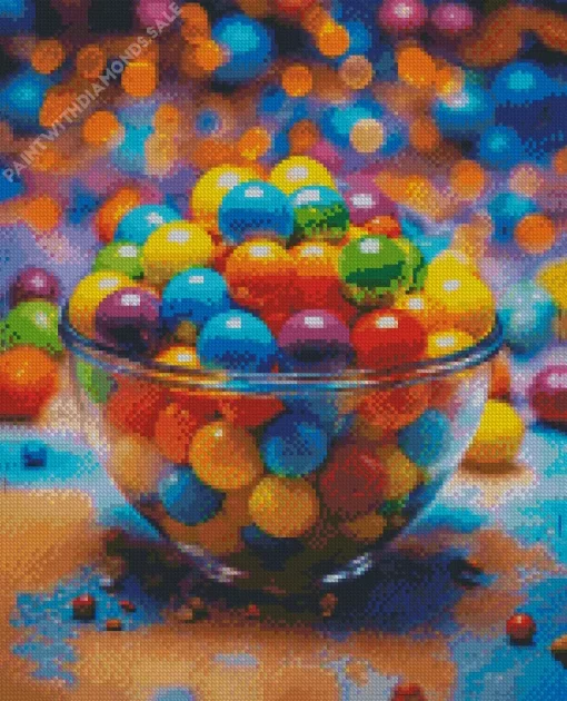 Colorful Gumball Candies Diamond Painting