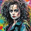 Colorful Helena Bonham Diamond Painting