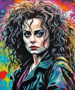 Colorful Helena Bonham Diamond Painting