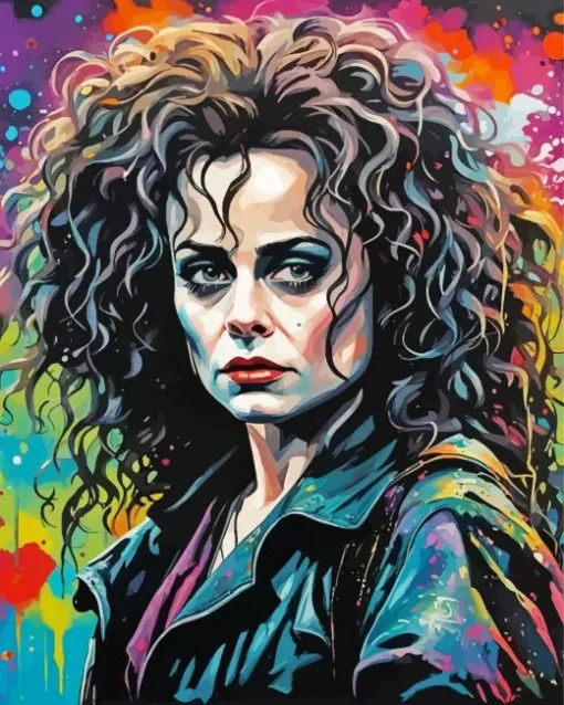 Colorful Helena Bonham Diamond Painting