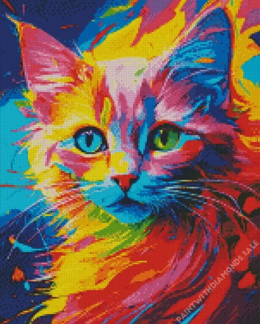 Colorful Kitten Diamond Painting