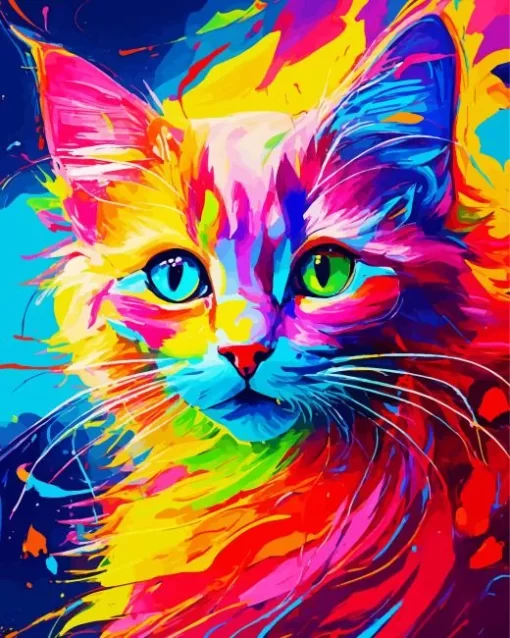 Colorful Kitten Diamond Painting