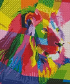 Colorful Lion Diamond Painting