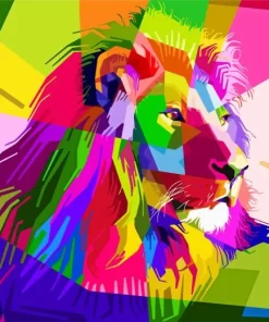 Colorful Lion Diamond Painting