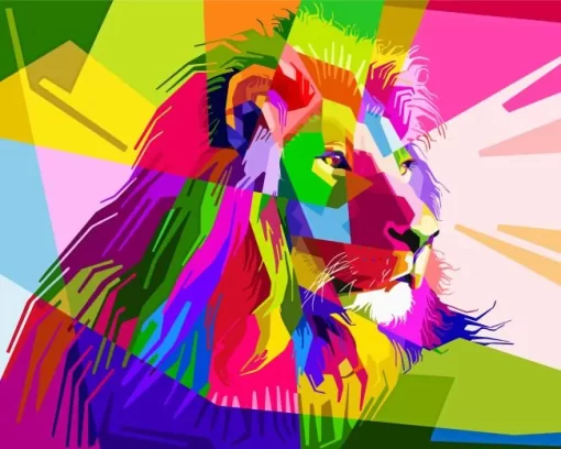 Colorful Lion Diamond Painting