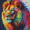 Colorful Lion Abstract Diamond Painting