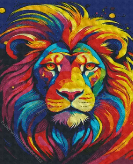 Colorful Lion Animal Diamond Painting