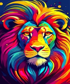 Colorful Lion Animal Diamond Painting