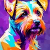 Colorful Morkie Dog Diamond Painting