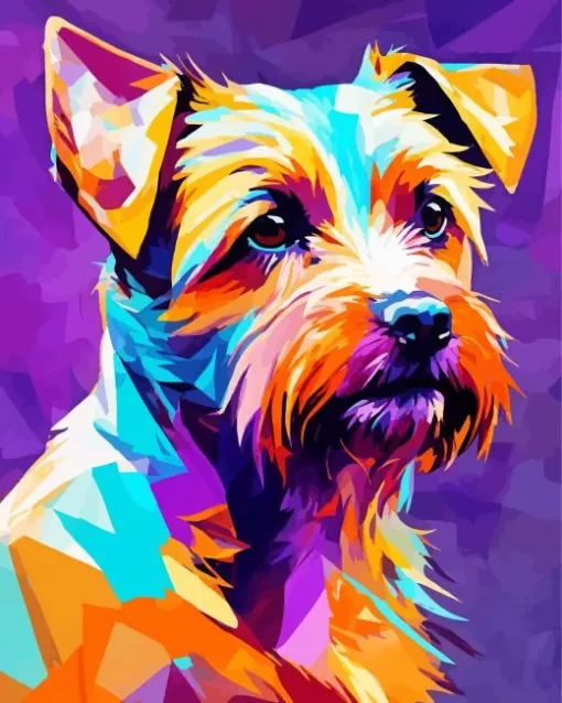 Colorful Morkie Dog Diamond Painting