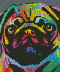 Colorful Pug Diamond Painting