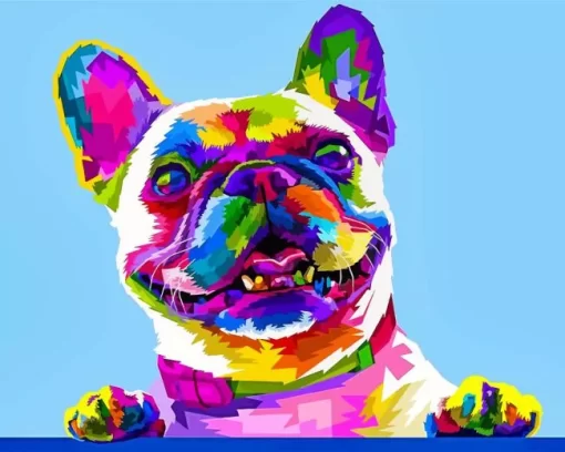 Colorful Pug Dog Diamond Painting