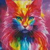 Colorful Rainbow Cat Diamond Painting