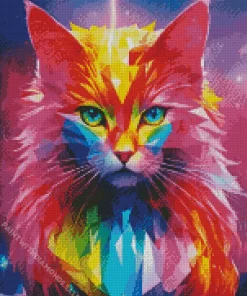 Colorful Rainbow Cat Diamond Painting