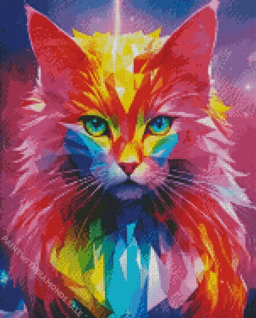 Colorful Rainbow Cat Diamond Painting