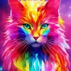 Colorful Rainbow Cat Diamond Painting