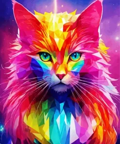 Colorful Rainbow Cat Diamond Painting