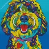 Colorful Sheepadoodle Dog Diamond Painting