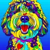 Colorful Sheepadoodle Dog Diamond Painting